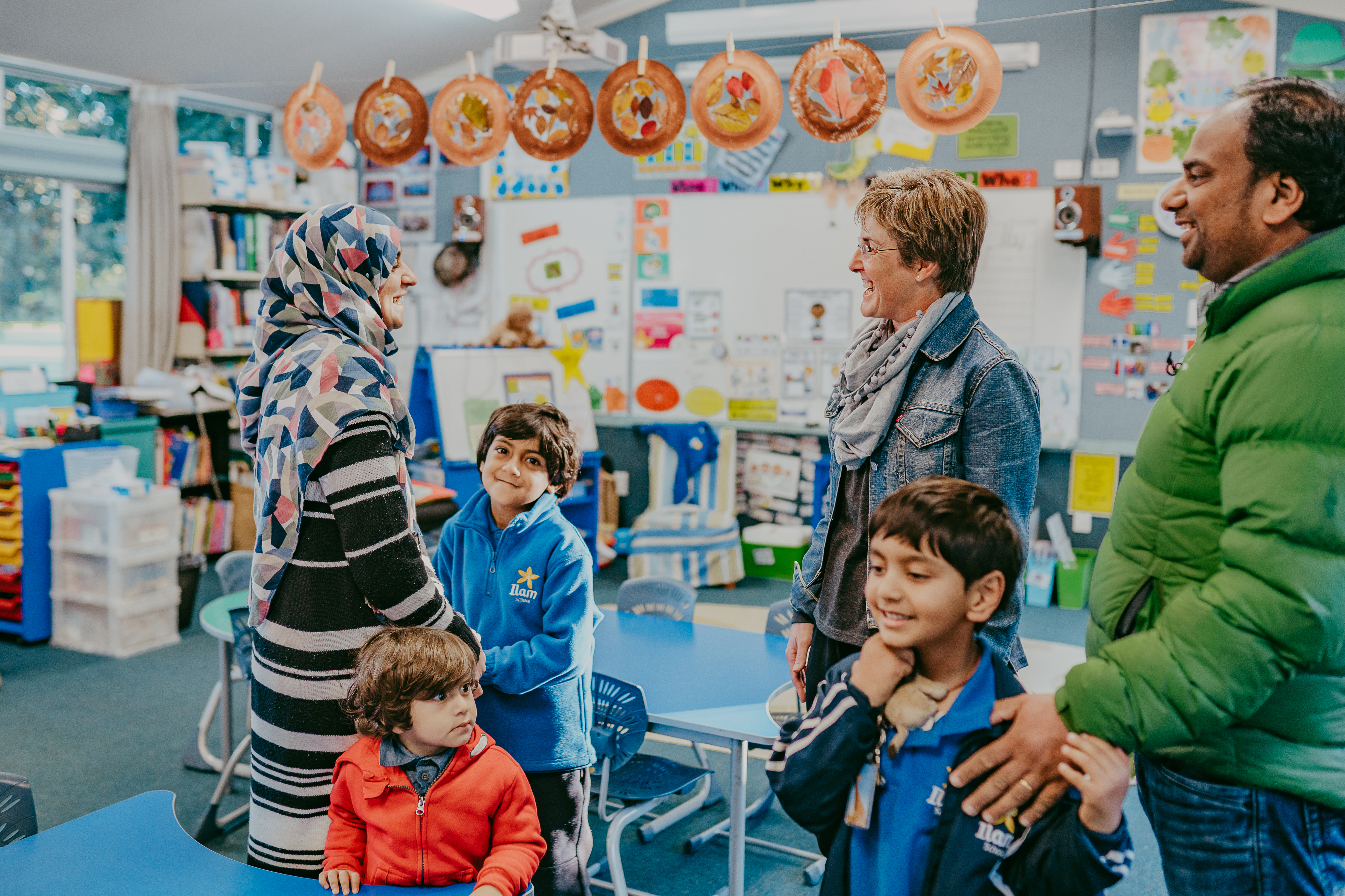 Students and whānau at Ilam School.